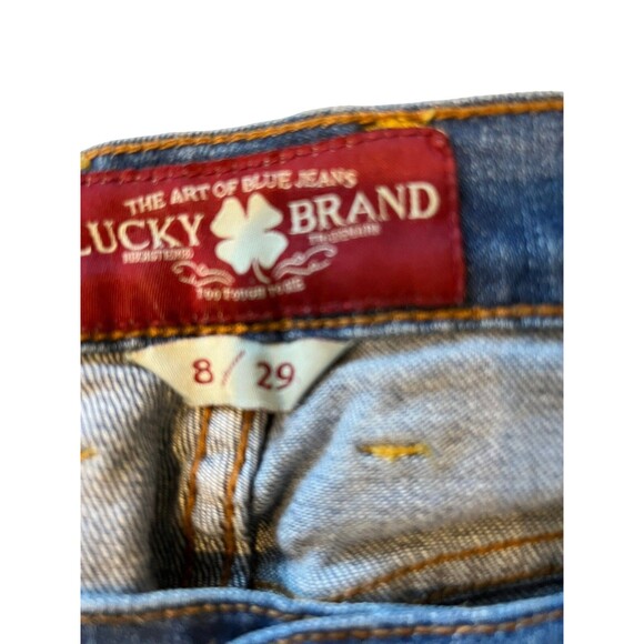 Lucky Brand Jeans Women's Sz 8/29 Mid Rise Sweet Crop Blue Light Wash Denim - Picture 4 of 9